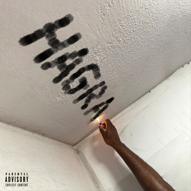 copertina del singolo che raffigura un braccio alzato che scrive con un accendino sul soffitto con muro bianco il nome del singolo Hagra di Nabi 