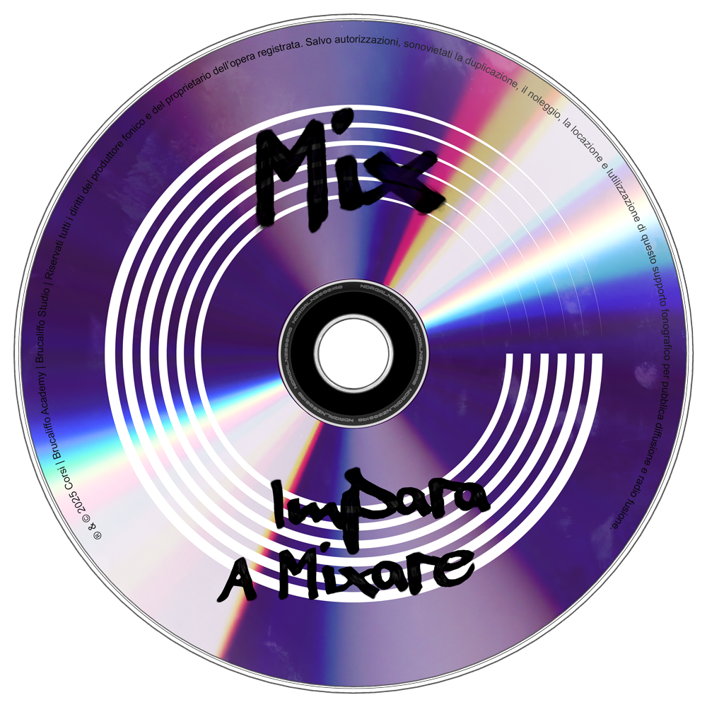 Disco viola del corso di mix gratuito con strumenti gratuiti per imparare a mixare